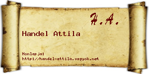 Handel Attila névjegykártya
