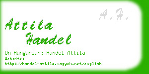 attila handel business card